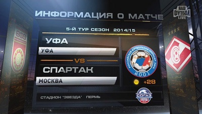 Чемпионат России 2014/15: Уфа - Спартак М повтор матча
