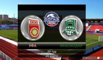 Уфа - Краснодар обзор матча (20.03.2015)