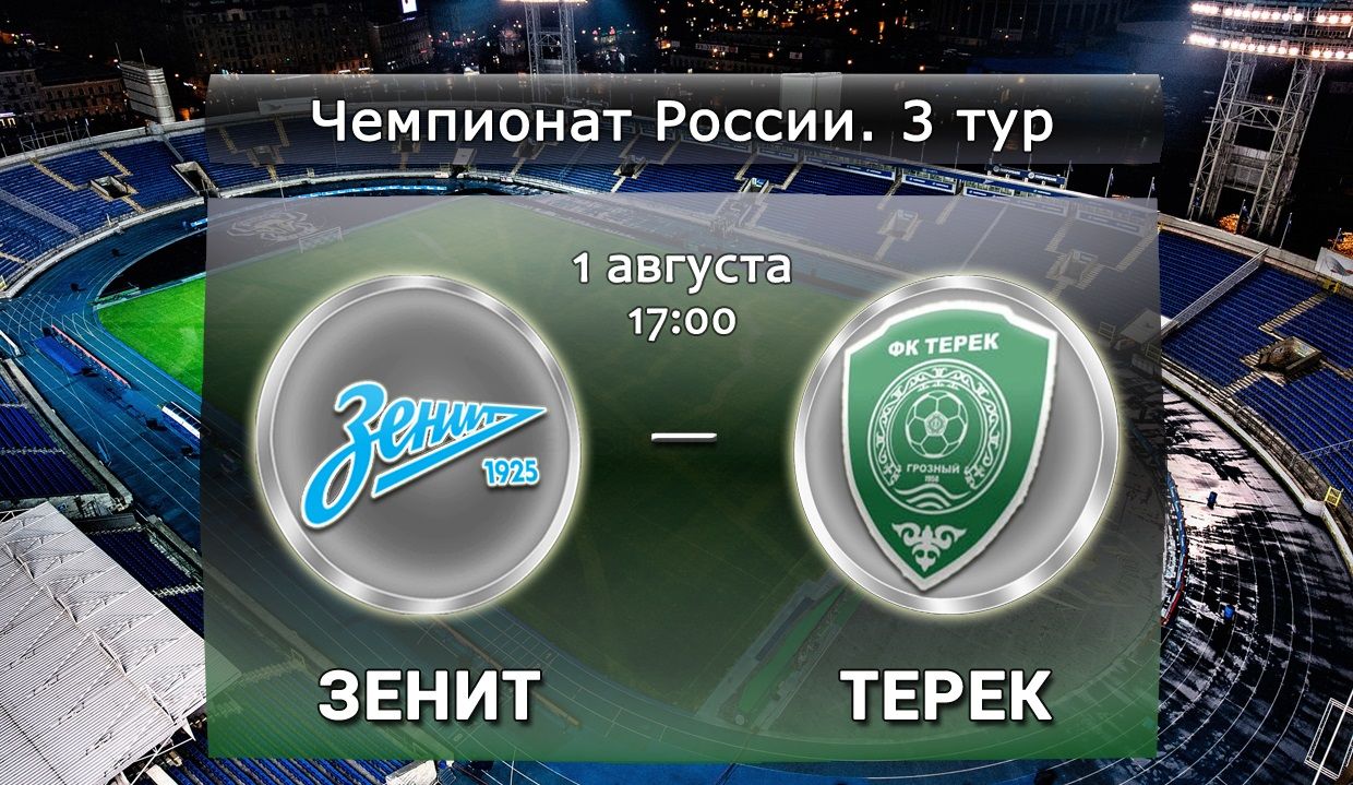 Зенит - Терек обзор матча (01.08.2015)