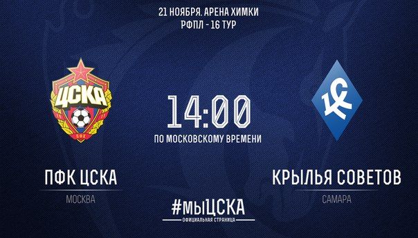 ЦСКА - Крылья Советов обзор матча (21.11.2015)