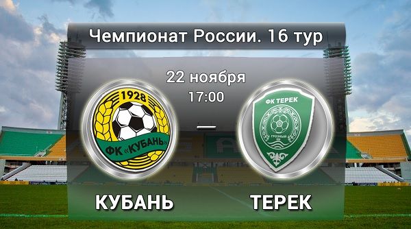 Кубань - Терек обзор матча (22.11.2015)