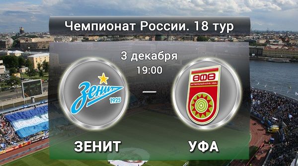 Зенит - Уфа обзор матча (03.12.2015)