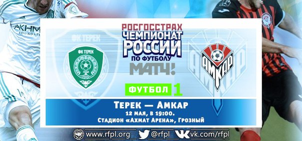 Терек - Амкар обзор матча (12.05.2016)