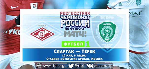 Спартак М - Терек обзор матча (16.05.2016)