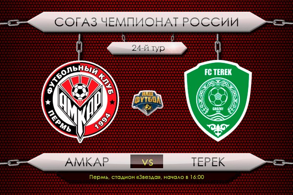 Амкар - Терек обзор матча (02.04.2017)