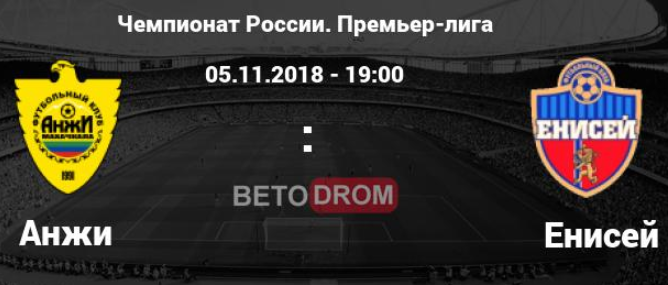 Анжи – Енисей обзор матча (05.11.2018)