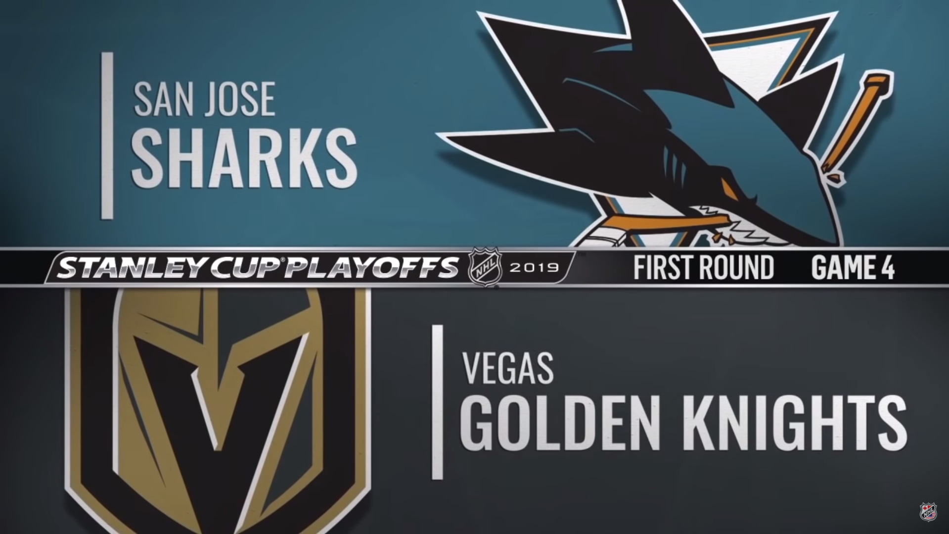 NHL 18/19, SC Round 1, Game 4: San Jose Sharks - Vegas Golden Knights (16.04.2019)