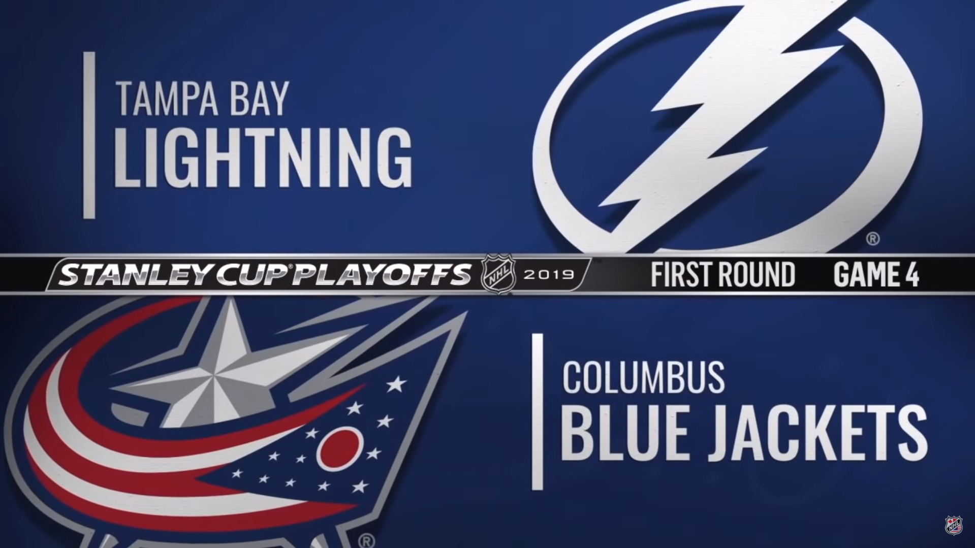 NHL 18/19, SC Round 1, Game 4: Tampa Bay Lightning - Columbus Blue Jackets (16.04.2019)