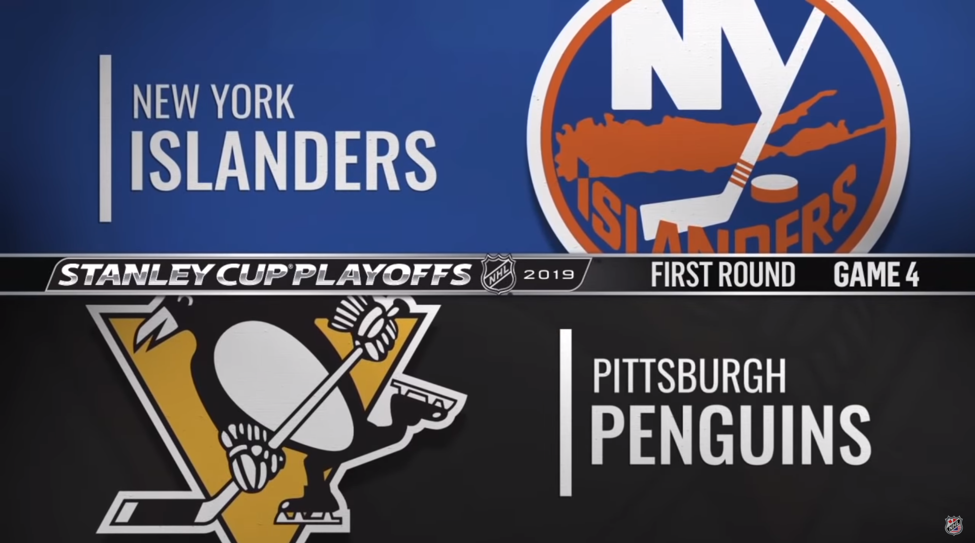 NHL 18/19, SC Round 1, Game 4: New York Islanders - Pittsburgh Penguins (16.04.2019)