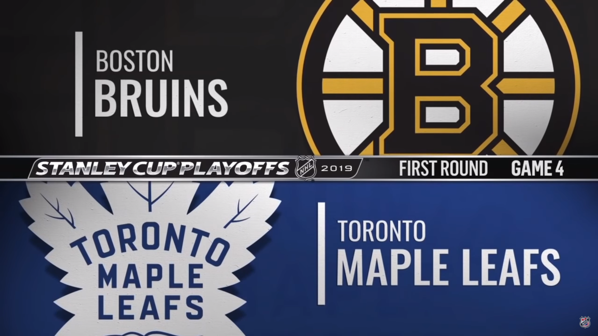 NHL 18/19, SC Round 1, Game 4: Toronto Maple Leafs - Boston Bruins (17.04.2019)