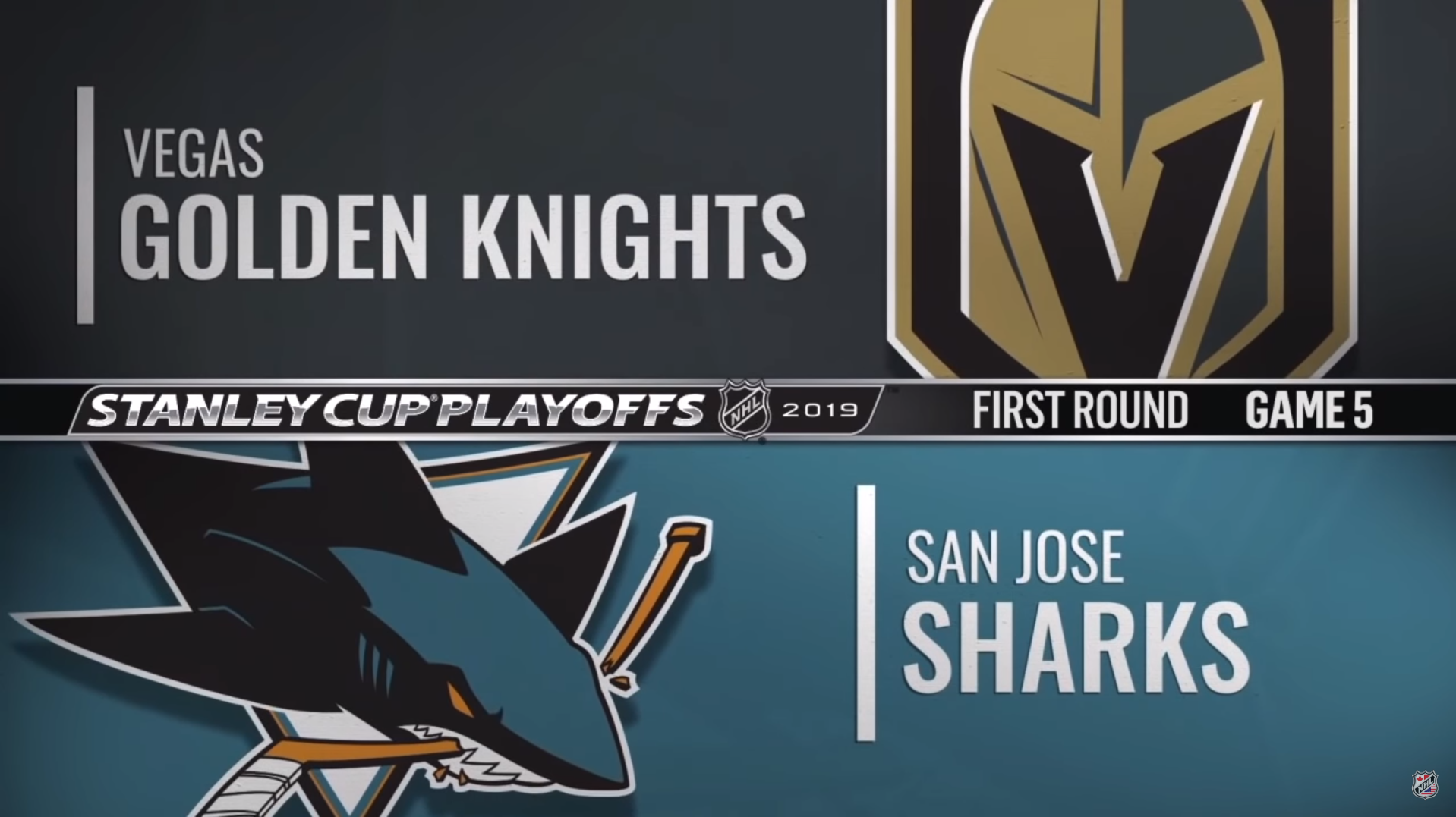 NHL 18/19, SC Round 1, Game 5: Vegas Golden Knights - San Jose Sharks (18.04.2019)