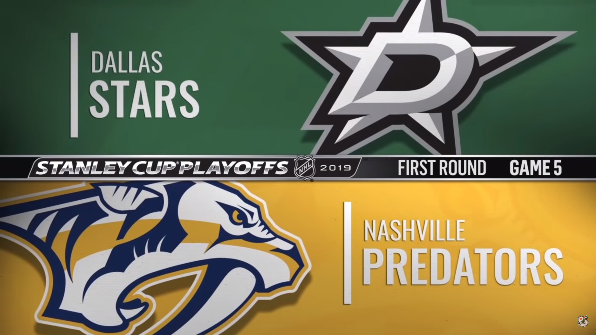 NHL 18/19, SC Round 1, Game 5: Dallas Stars - Nashville Predators (20.04.2019)