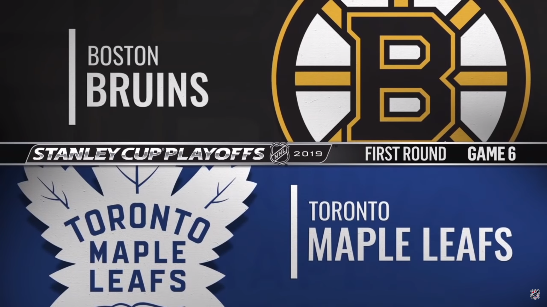NHL 18/19, SC Round 1, Game 6: Toronto Maple Leafs - Boston Bruins (21.04.2019)