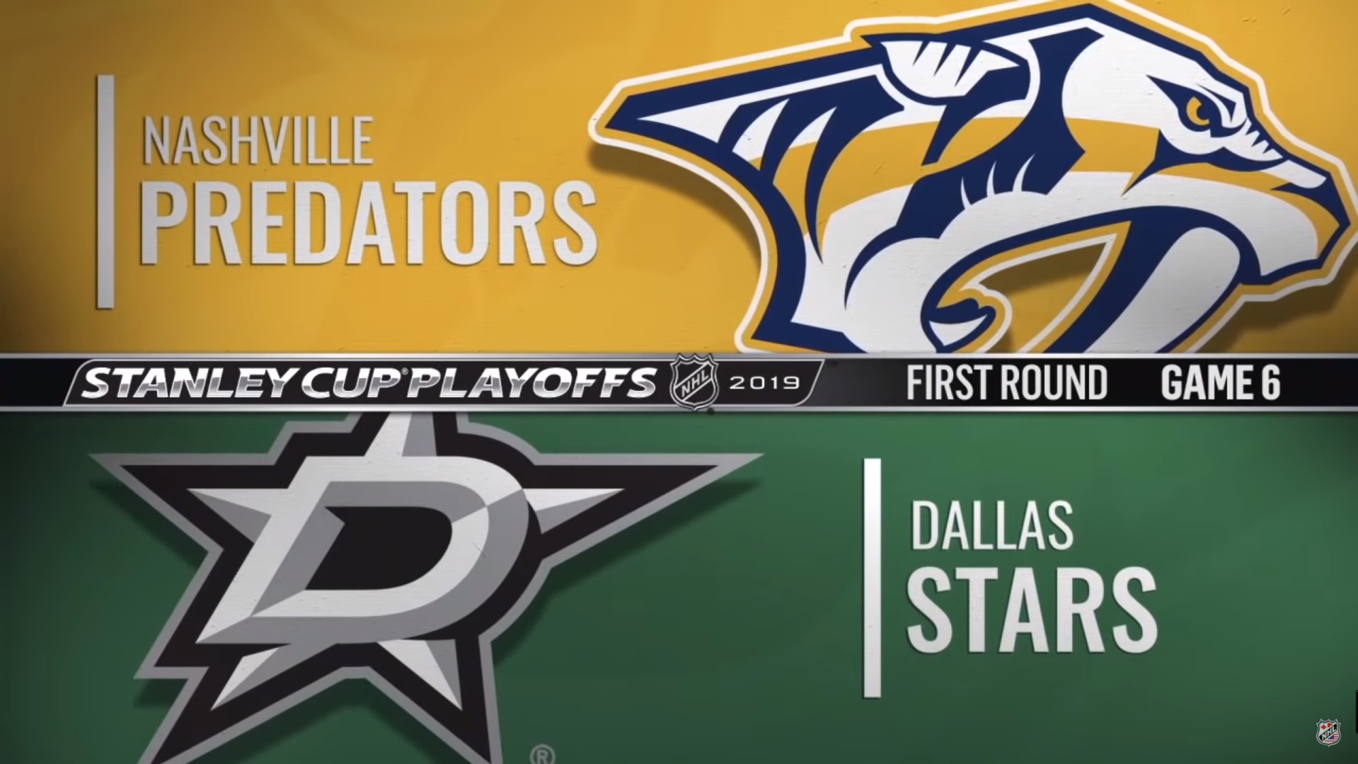 NHL 18/19, SC Round 1, Game 6: Nashville Predators - Dallas Stars (22.04.2019)