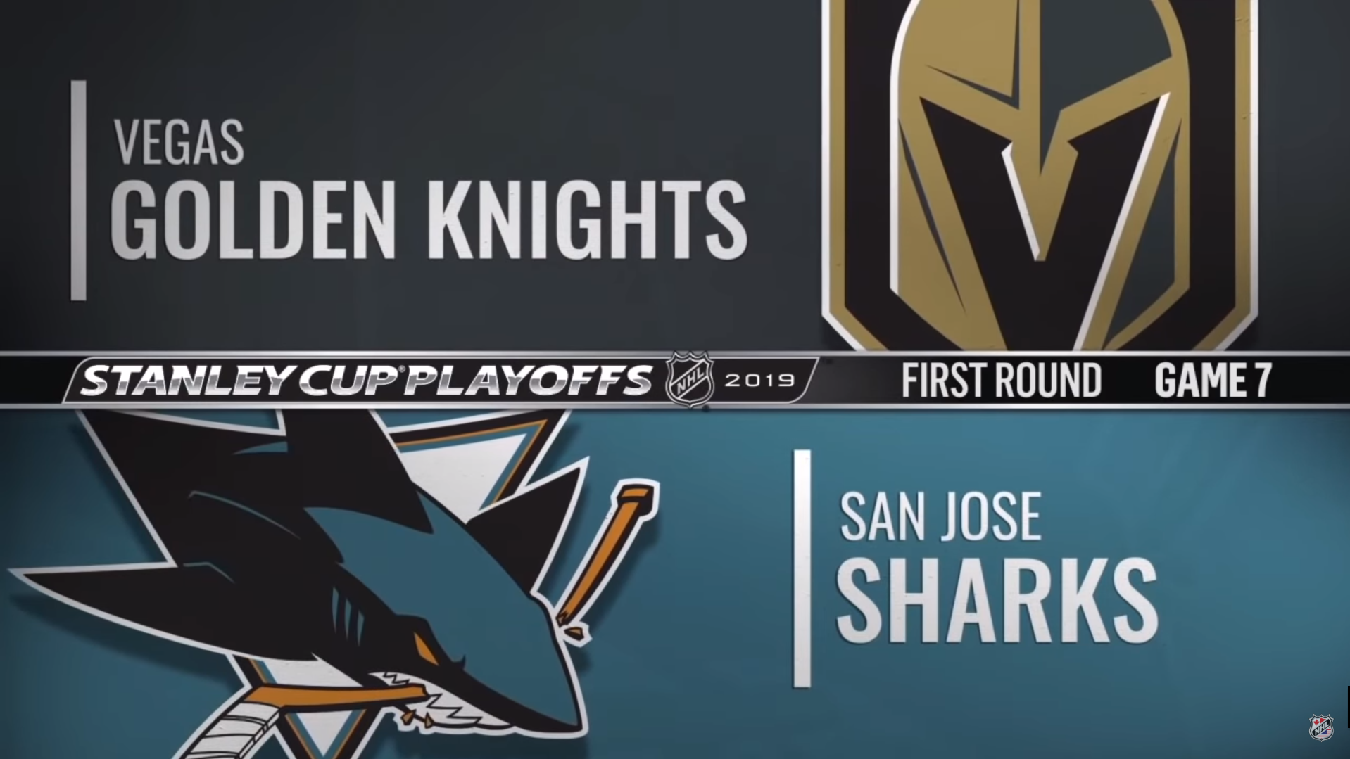 NHL 18/19, SC Round 1, Game 7: Vegas Golden Knights - San Jose Sharks (23.04.2019)