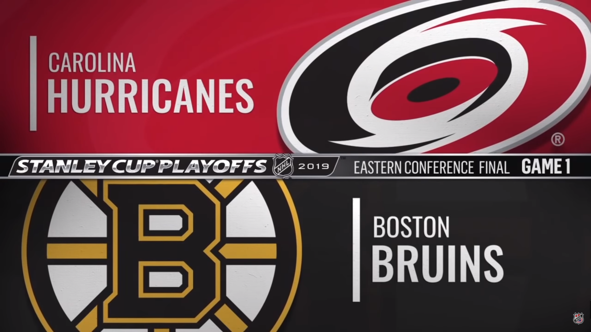 NHL 18/19, SC EC: Final, Game 1: Carolina Hurricanes - Boston Bruins (09.05.2019)