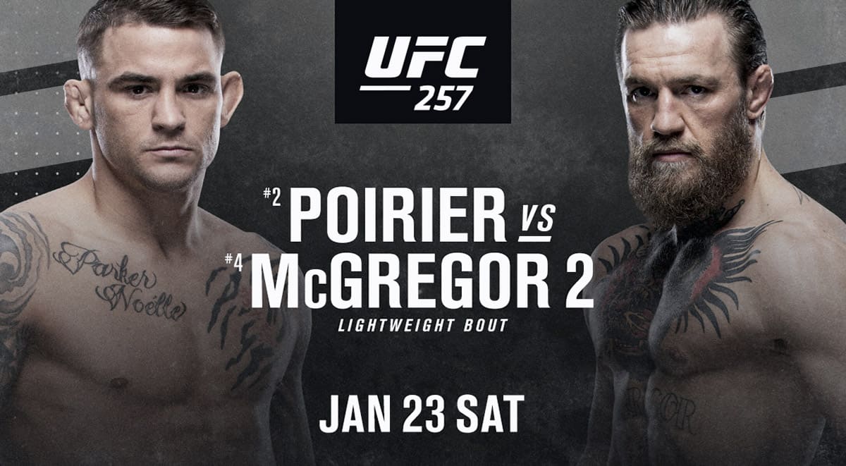 UFC 257: Конор Макгрегор - Дастин Порье запись боя 24.01.2021
