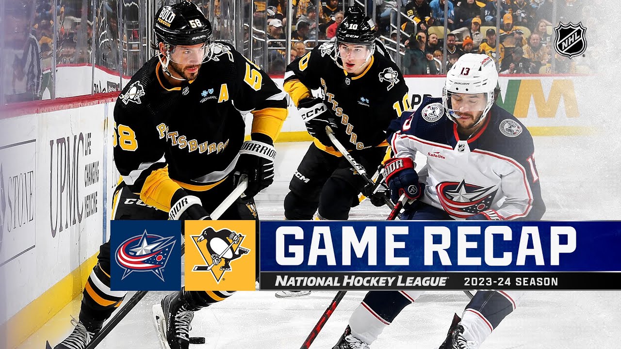 Питтсбург Пингвинз - Коламбус Блю Джекетс 29.03.2024 обзор матча