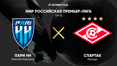 Нижний Новгород - Спартак Москва (27.10.2024) | Чемпионат России 2024/25