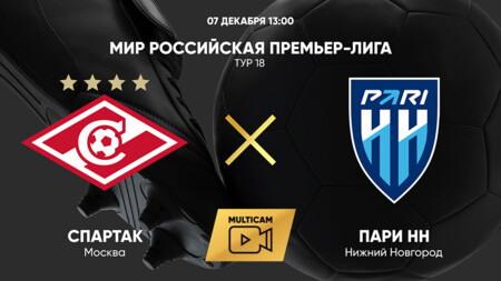 Спартак Москва - Нижний Новгород (07.12.2024) | Чемпионат России 2024/25